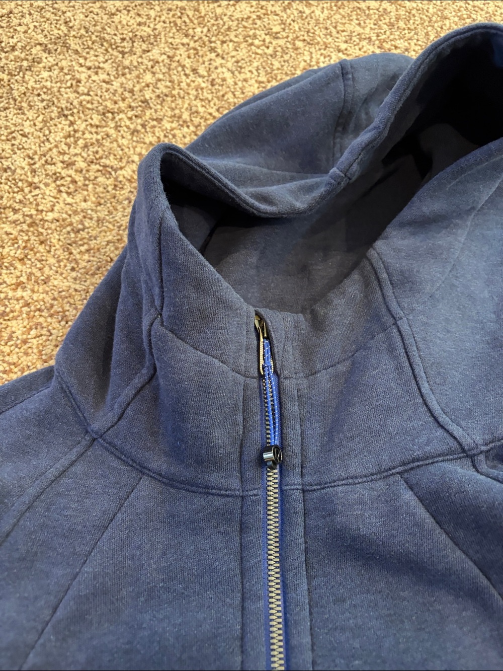 lululemon athletica Navy Full-Zip Hooded Scuba Sweatshirt - Picture 4 of 8